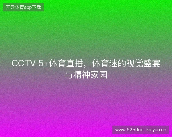 CCTV 5+体育直播，体育迷的视觉盛宴与精神家园